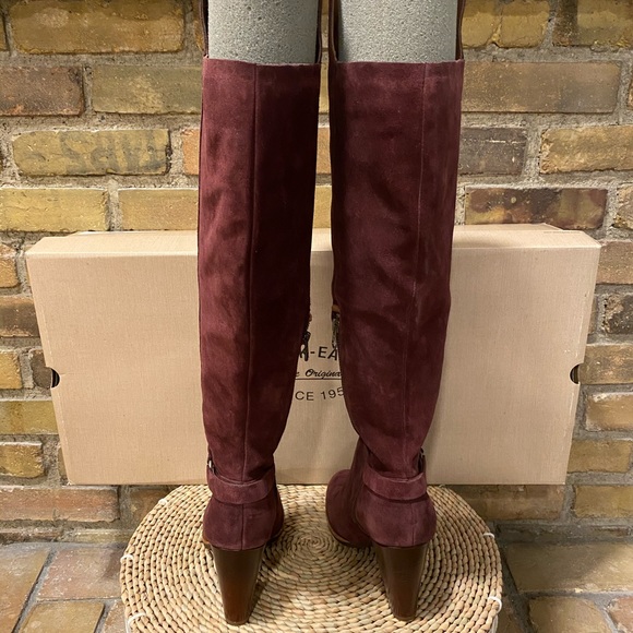 KORK-EASE Pavan Knee High Tall Boot Burgundy Suede - Picture 3 of 4